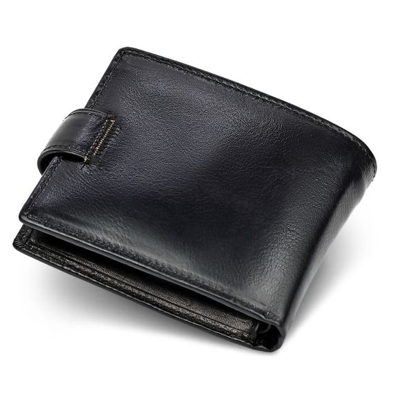 Чоловіче портмоне з натуральної шкіри ST Leather В104 Чорний | Зображення 2