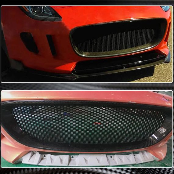 Решітка радіатора (2013-2016, Карбон) для Jaguar F-Type рр | Зображення 3