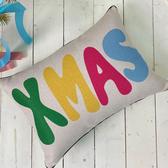 Подушка интерьерная с мешковины XMAS 45x32 см (43PHB_25NG006)