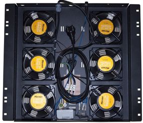 Вентиляційна панель MIRSAN 6 вент., термостат в компл. RAL 9005 (MR.FAN6AT.01)