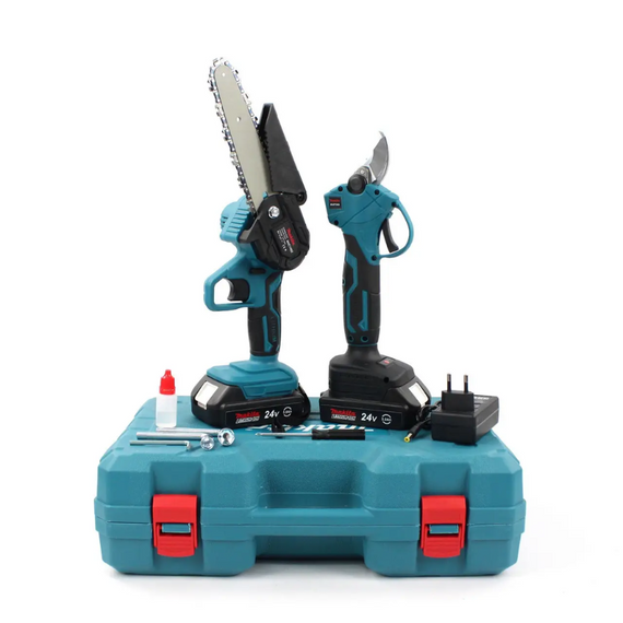 Набір акумуляторних інструментів 2в1 пила +секатор, комплексний підхід до догляду за рослинністю | Зображення 1