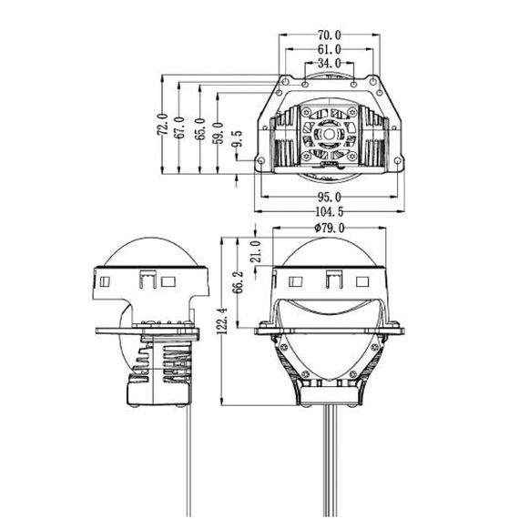 Bi-LED лінза DECKER SPL-90 3 "6000K 45W | Зображення 2