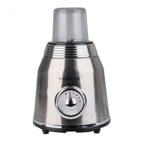 Блендер со стеклянной чашей 1.5 литра для коктейлей и смузи портативный 4 режима скорости 800 Вт Sokany SK186SS | Зображення 2