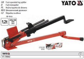 Дровокол ножний YATO Польща заготовка l=430 мм Ø=60-180 мм сила 1.2 т YT-79943