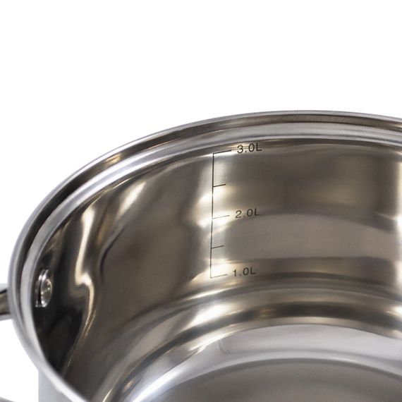Каструля Krauff Steil 26-238-075, 3.4 л, 20 см, з нержавіючої сталі з кришкою, для всіх типів плит | Зображення 3