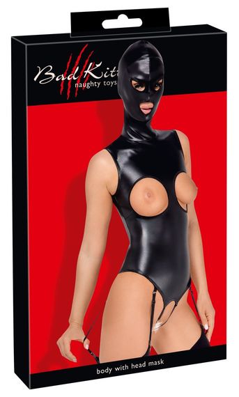 Боди с маской - 2480484 Bad Kitty Body & Mask, black - M sexstyle
