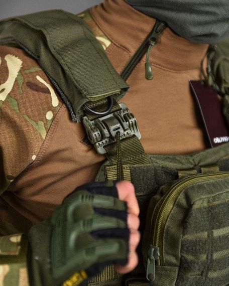 Тактическая плитоноска с четырьмя точками быстрого сброса  Asdag oliva  РН6329 | Зображення 2