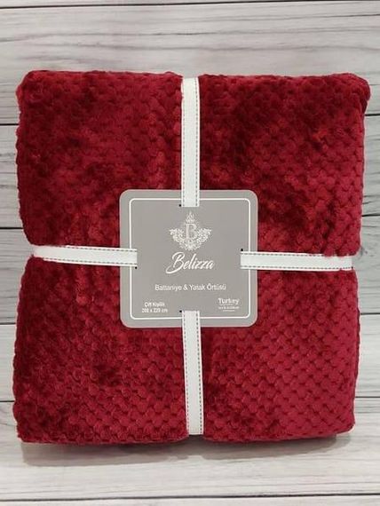 Плед Belizza Akustik bordo 200х220см Микрофибра