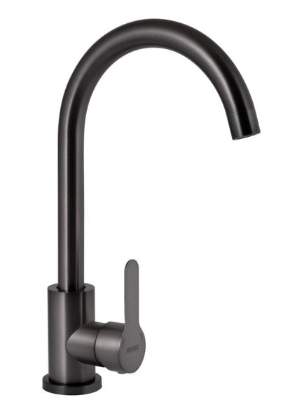 Змішувач для кухні Brinex Pure 015F U-образний Graphite BRIPUR015FGRP