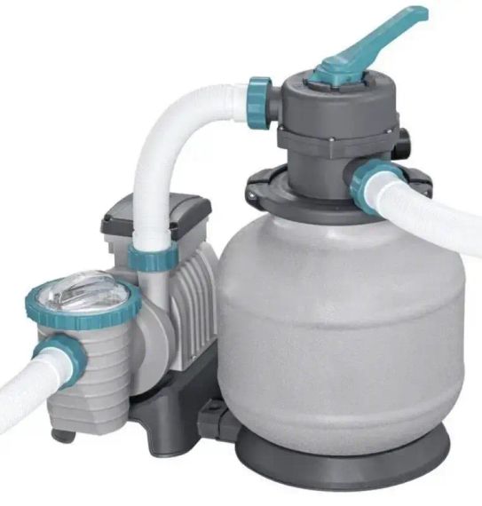 Каркасный круглый бассейн 549х132 см на 26 000 л с фильтр-насосом, лестницей, тентом Bestway 561KC | Зображення 3