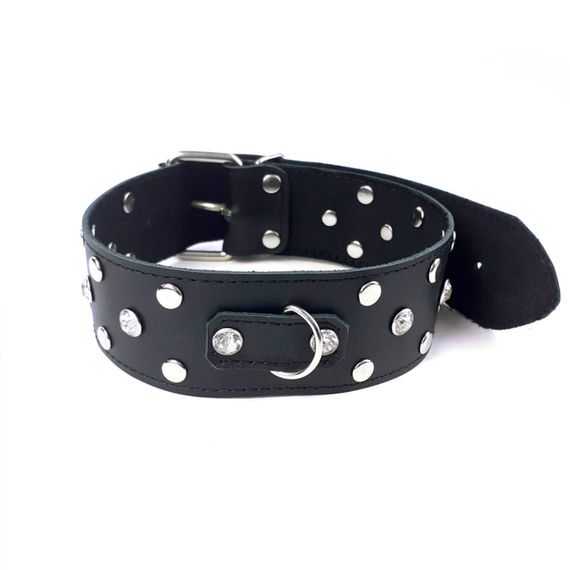 Нашийник із заклепками та стразами Art of Sex Jenna Collar Чорний One Size | Зображення 2