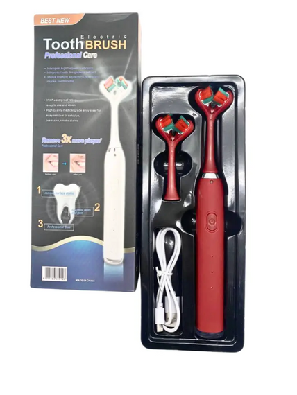 Аккумуляторная зубная щетка Electric Toothbrush Best New с двойной головкой ∙ Эффективная зубная щетка Electric Toothbrush