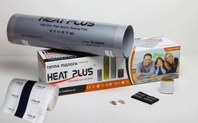 Комплект Теплого пола Heat Plus PREMIUM 1м2 + Теплоизолирующая подложка с заземлением 1м2 (E-pex, 4мм)