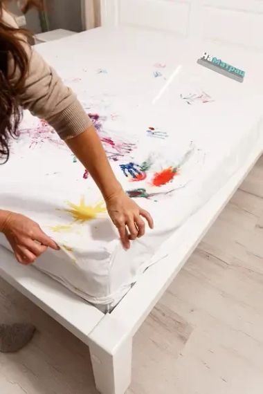 Наматрацник непромокальний Аквастоп з тканинним бортом та резинкою (100*200)