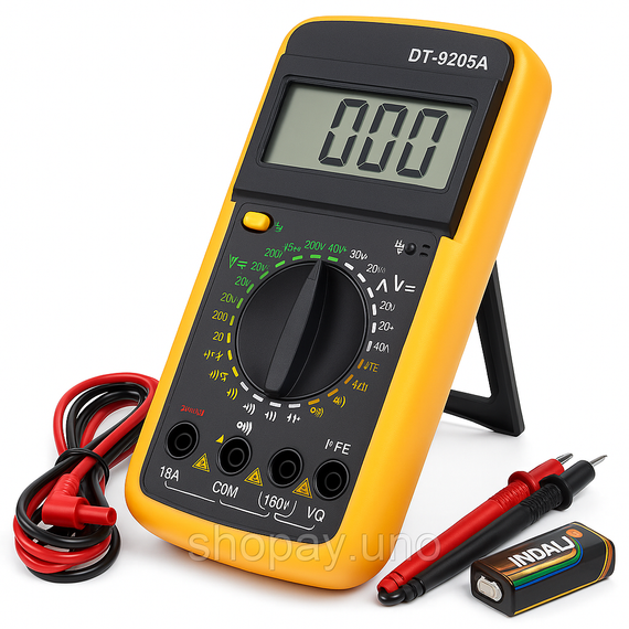 Мультиметри для роботи Digital Multimeter DT9205A, Мультиметр із функцією захисту від перевантаження ZH-62