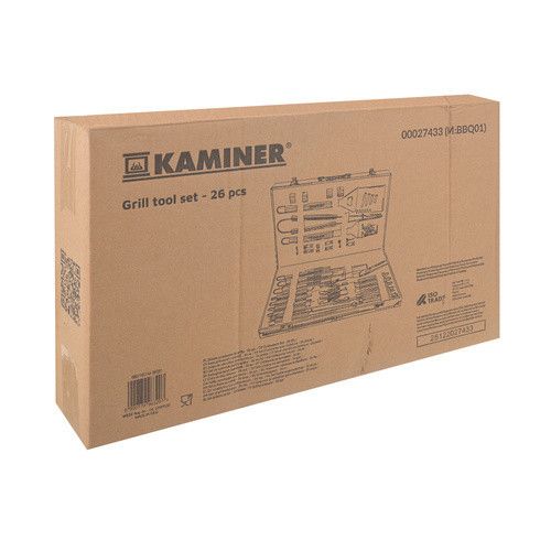Набір для гриля Kaminer 27433 26 предметів, неіржавка сталь, валіза | Зображення 1