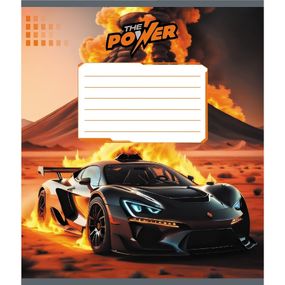 Зошит учнівський "Супер сила" 012-510041C-2 в косу лінію, 12 аркушів