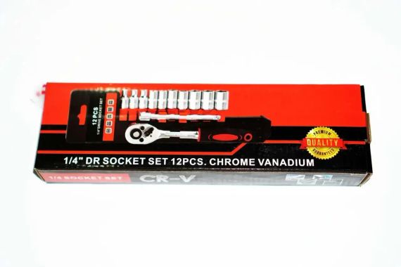 Набор торцевых головок с трещоточкой  Ultra (12 шт.) 1/4" | Зображення 2