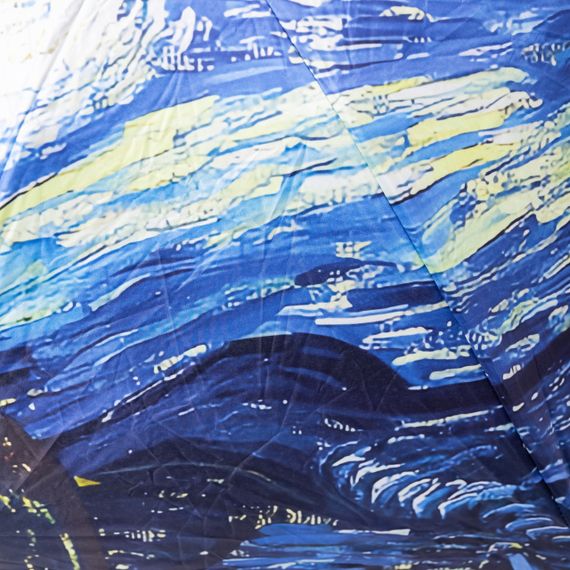 Парасолька механічна Ван Гога «Зоряна ніч» міцна надійна з поліестеру діаметр 91 см HP-23-1BL | Зображення 8