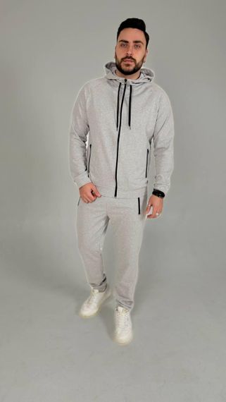 Чоловічий спортивний костюм база сірий | Зображення 5