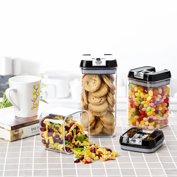 Набір контейнерів для зберігання сипких продуктів Food Storage Container, 6 шт., герметичні пластикові ємності з кришками | Зображення 1