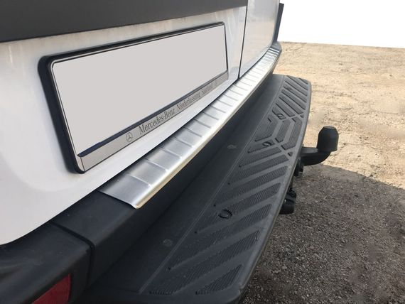 Накладка на задній бампер МАТОВИЙ (Omsa, нерж.) для Volkswagen Crafter 2006-2017рр