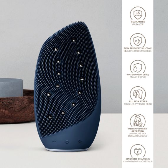 Очищувальна щітка для обличчя GESKE Sonic Thermo Facial Brush&Face-Lifter 8в1 midnight | Зображення 2