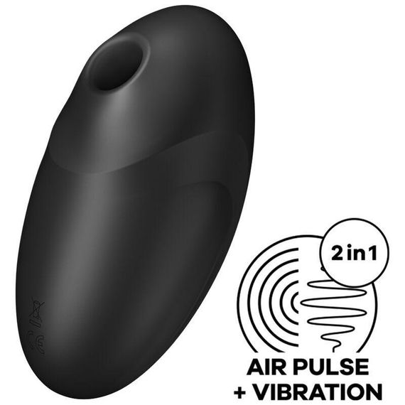 Вакуумний стимулятор Satisfyer Vulva Lover 3, Чорний — стильна еротика для точкового задоволення | Зображення 1