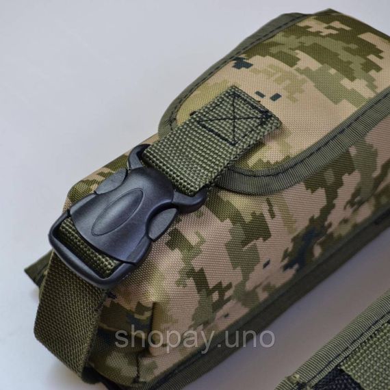 Подсумок на 2 магазина двойной из кордуры пиксель MOLLE тактический OM-84 | Зображення 5