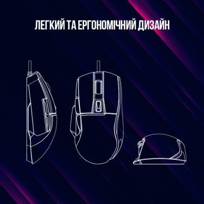 Мышка Lorgar Jetter 357 Wired USB Black (LRG-GMS357) | Зображення 1