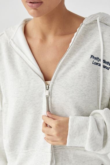 Утеплений спортивний костюм із худі та прямими штанами - світло-сірий цвет, M/L (є розміри) | Зображення 3