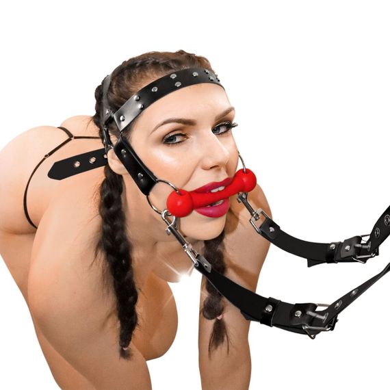 БДСМ кляп-упряжка Art of Sex - BDSM Gag Harness Pony Sex Aura