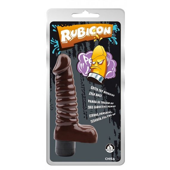 Вібратор рельєфний з яєчками Chisa RUBICON, коричневий Sex Aura | Зображення 6