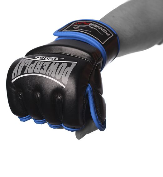 Рукавиці для MMA PowerPlay 3058 Чорно-Сині M | Зображення 1