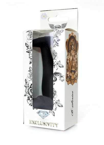 Анальная пробка - Jewellery Silicone Black Plug L Clear sexstyle | Зображення 5