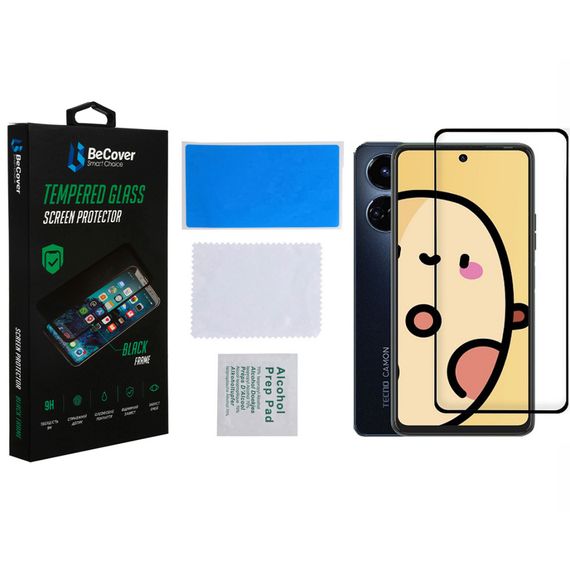 Скло захисне BeCover Tecno Camon 19 Neo (CH6i) Black (708168) | Зображення 1