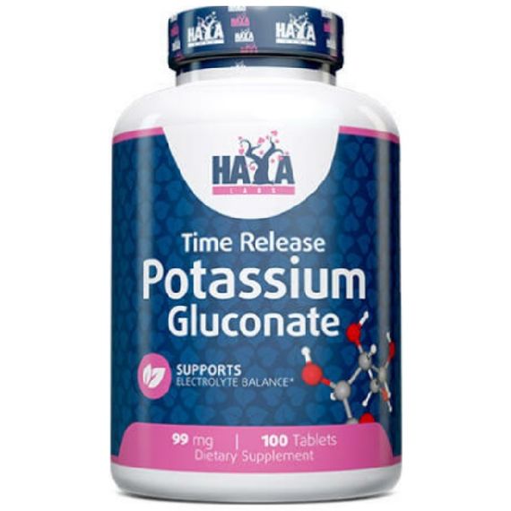 Мікроелемент Калій Haya Labs Potassium Gluconate 99 mg 100 Tabs