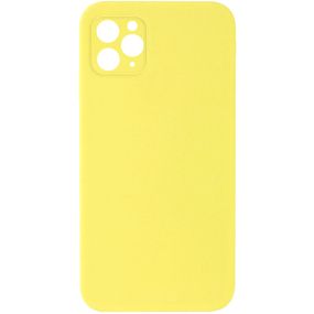 Чохол Silicone Case Square Full Camera Protective (AA) NOLOGO для Apple iPhone 11 Pro (5.8") Жовтий / Yellow