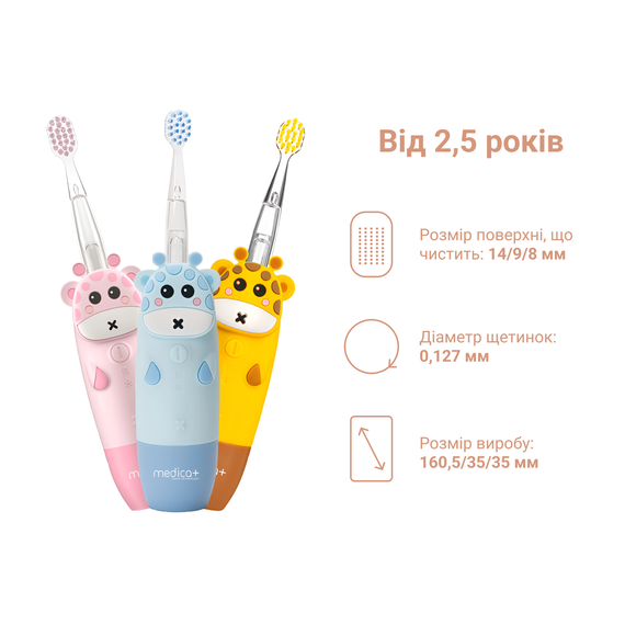 Детская зубная щетка Medica+ KidsBrush 2.0 Pink | Зображення 9