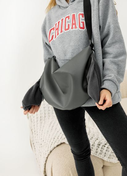 Сумка жіноча Sambag HOBO BAG-GLOVE Графіт 28 х 58 х 4 см (53400009) | Зображення 3