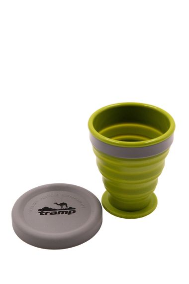 Стакан складной силиконовый Tramp с крышкой 200 ml  green (UTRC-126-green) | Зображення 1