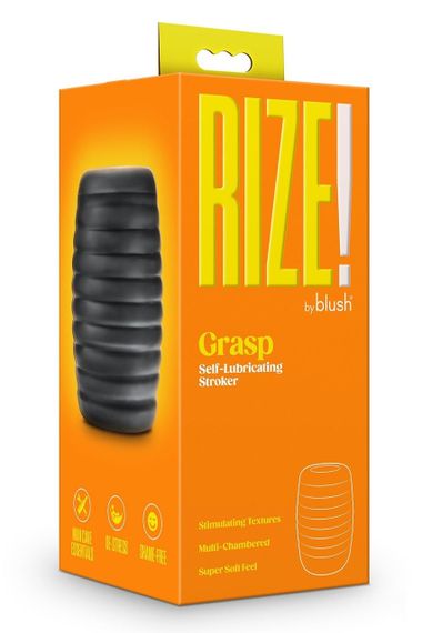 Мастурбатор Blush Rize, що самозмазується, чорний, 10.1 см Sex Aura | Зображення 4