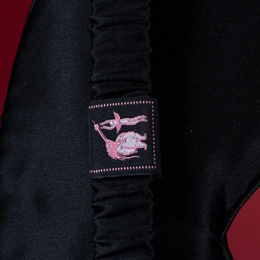 Маска на очі з написом Bitch! від UPKO, шовкова, Black | Зображення 1