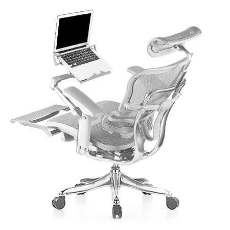 Кресло компьютерное ERGOHUMAN Plus Luxury Gray с подставкой | Зображення 7