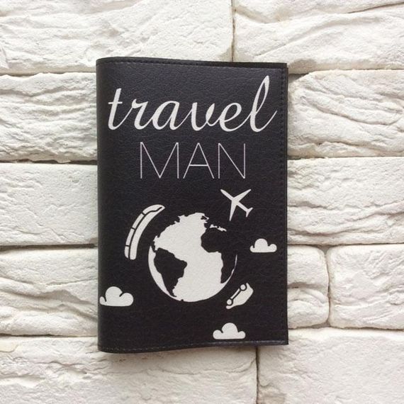 Обкладинка на паспорт Travel man 7 (чорний) | Зображення 1