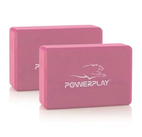 Блок для йоги 2шт. (пара) PowerPlay 4006 Yoga Brick EVA Рожеві