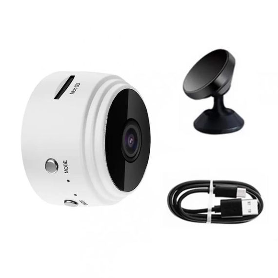 Бездротова WiFi камера з датчиком руху FullHD 1080, A9, Біла / Міні IP камера відеоспостереження | Зображення 8