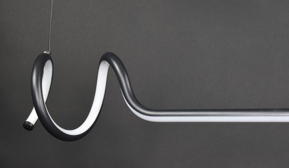 Люстра світлодіодна підвісна LED світильник для квартири на стелю лед 27252 Чорний 30-140х20х120 см. | Зображення 3