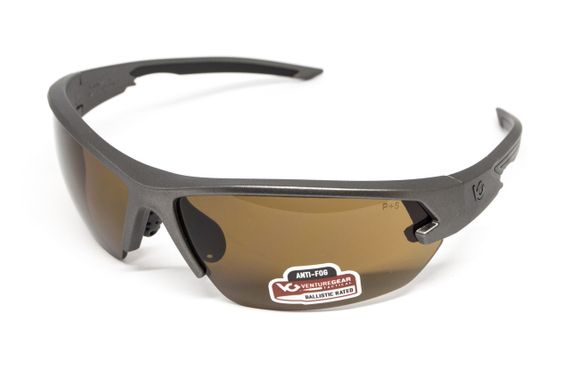 Захисні окуляри Venture Gear Tactical Semtex 2.0 Gun Metal (bronze) Anti-Fog, коричневі в оправі кольору "темний металік" | Зображення 2