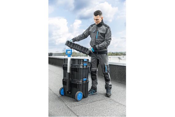 Штани робочі Hoegert TAUBER HT5K812-L 4-way stretch 92% поліамід, 8% еластан темно-сірі, L (52) | Зображення 5